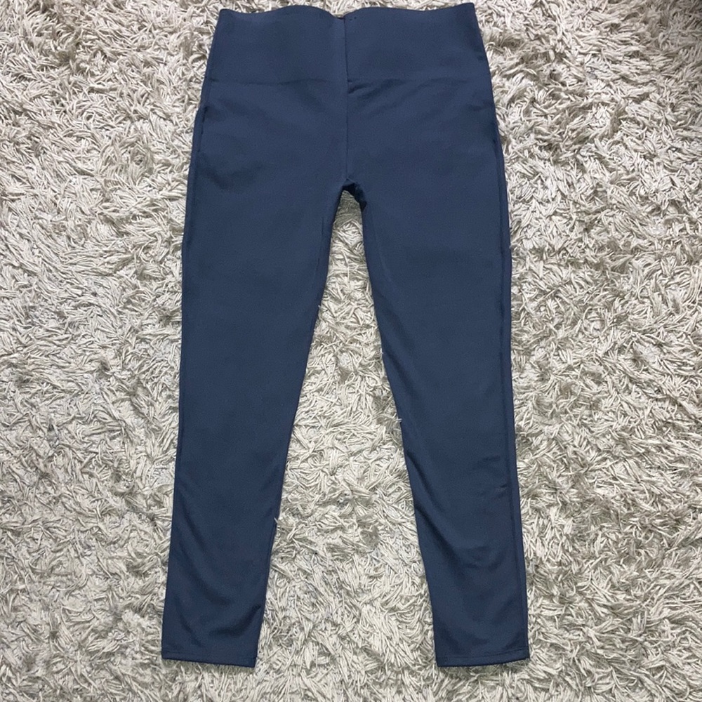 Spanx Essential Tummy Control Legging Jersey Knit Smoothing Gray Size XL 14/16